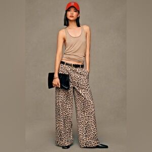 NEW Anthropologie Pilcro Leon Double Hem High-Rise Wide-Leg Jeans Sz 12/14